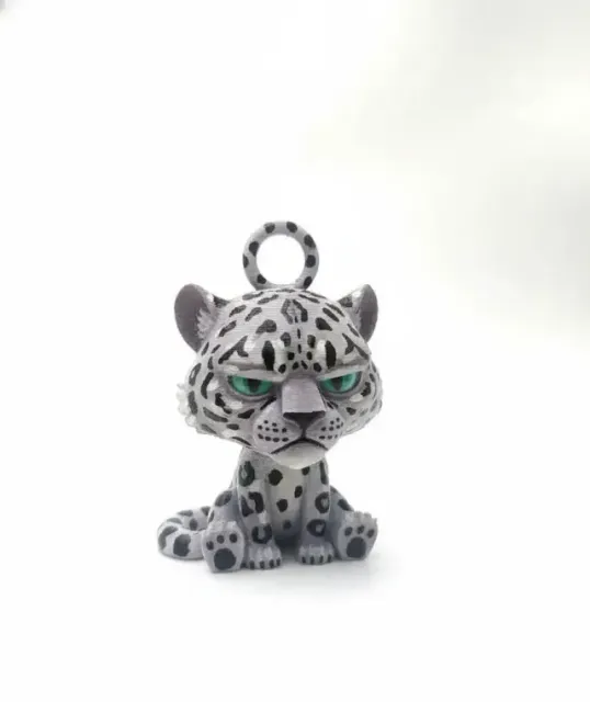 ❄️🐆 Cute Snow Leopard Keychain – Cartoon 3D Printable Model — Фото 2 из 3