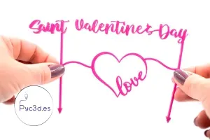 SAINT VALENTINES'S DAY CAKE TOPPER