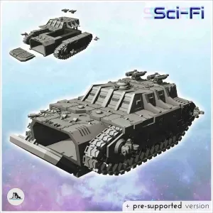 Imperial tank with armoured windows and internal access hatc