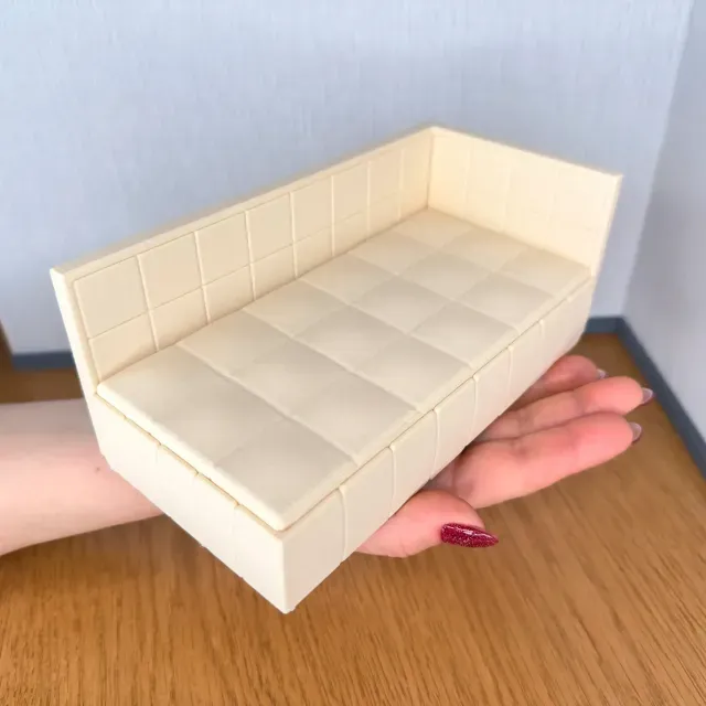 Miniature Corner Sofa Bed - 1:12 Scale Dollhouse Furniture — Фото 7 из 9