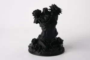 Floral Rebirth - Blooming Female Torso Sculpture