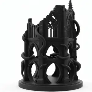 Eldritch Cathedral Ruins Cursed Gothic aquarium Centerpiece