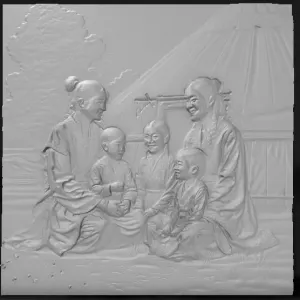 drawings of Mongolians