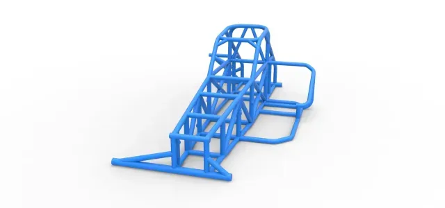 Frame of Supermodified front engine race car V2 Scale 1:25 — Фото 4 из 9