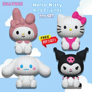 Buy 3 Models, Get 1 FREE - Hello Kitty and Friends- Knitted