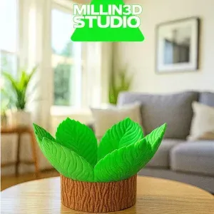 Decretive Leaf Bowl with Tree Stand