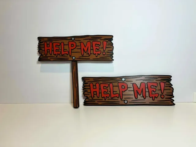 Help Me! Halloween sign (2 versions) — Фото 3 из 6