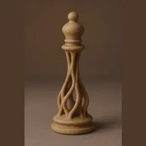 Organic Lattice Bishop – Chess Piece