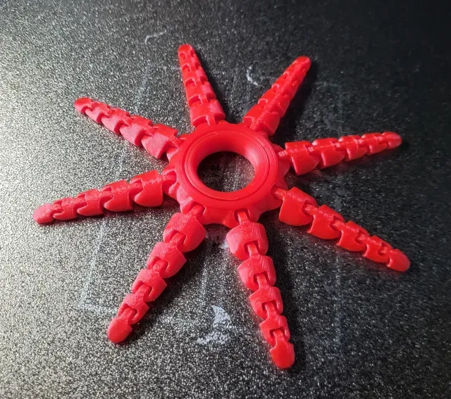 Articulated Octopus Ring – Flexible Fidget 3D Print STL — Image 2 of 3