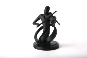 Abstract Violin Player Sculpture