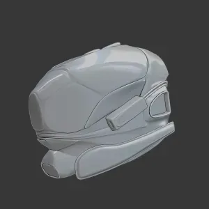 Sci-Fi Helmet Concept – 3D Printable Model