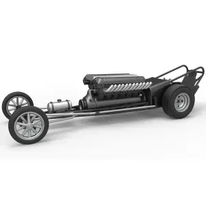 Front engine vintage dragster with V12 Scale 1:25