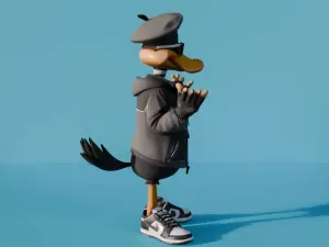 Hypebeast Daffy Duck - Streetwear Cartoon Miniature