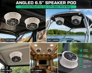 6.5” Angled Speaker Pods
