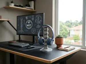 Dodekahedron headphone stand