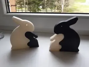 easter bunny and little bunny