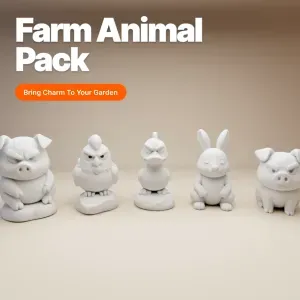 Funny Farm Animal Pack – Stylized 3D Printable Figures