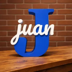 Inicial J con el nombre de Juan