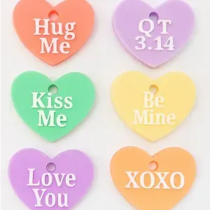 Valentine’s candy heart charms