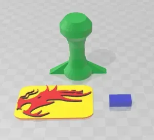 A stamp with the Créality Dragon
