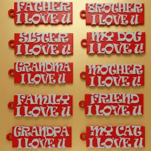 I LOVE ALL MY FAMILY - KEYCHAIN PACK.