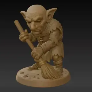 Goblin with Broom