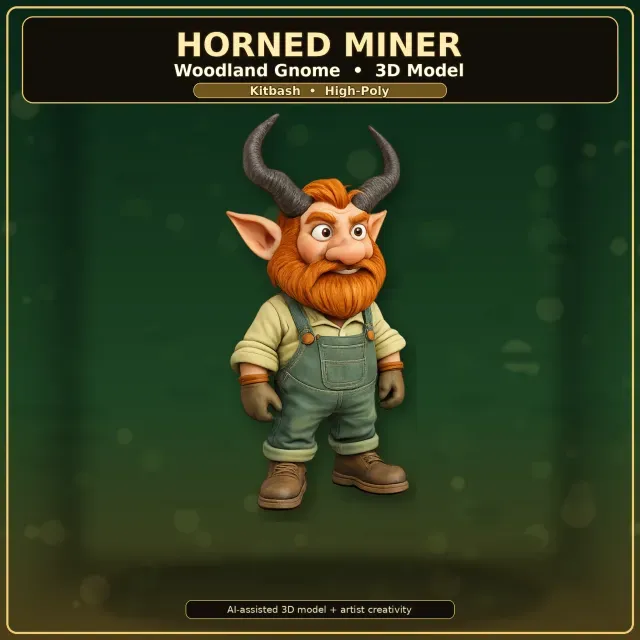 Woodland Gnome Character Collection – High-Poly Kitbash 3D — Image 3 of 9