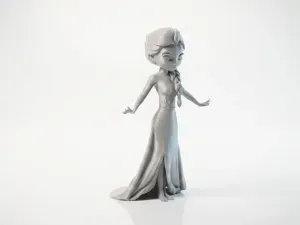 Elsa Figurine Frozen Disney Character 3D Printable