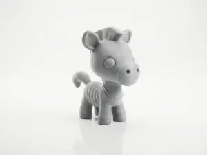 Chibi Zebra Figurine Cute Animal 3D Printable
