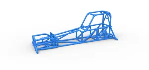 Frame of Supermodified front engine race car V1 Scale 1:25