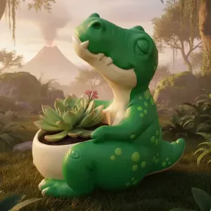 DINOSAUR FLOWERPOT