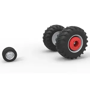 Wheel Set of Vintage Pulling tractor Scale 1:25