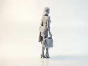 Office Girl Professional Woman Figurine 3D Printable