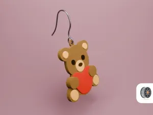 Cuddly Love | A cute teddy bear earring gift