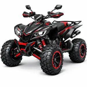 Futuristic Sport ATV Quad Bike Off-Road Vehicle 3D Model