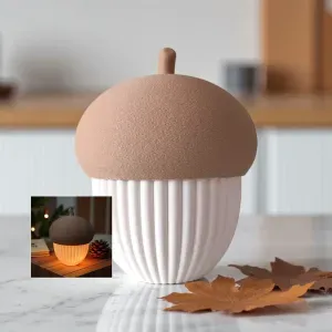 Ribbed acorn container (LED tealight compatible)