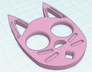 Self Defense Cat Keychain