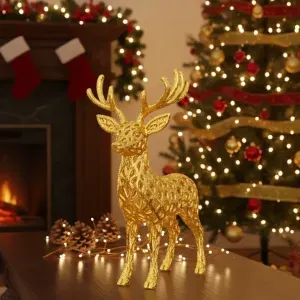 Xmas Deer Ornament voronoi