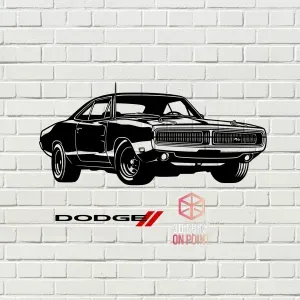 1969 DODGE CHARGER - 2D WALL ART #2