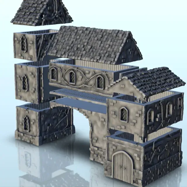 Large medieval house with vaulted passage (2) - miniatures w — Фото 2 из 9