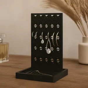 Geometric Lattice Earring Stand — Elegant Jewelry Display
