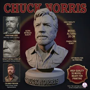 TRIBUTE BUST CHUCK NORRIS