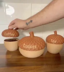 Acorn Storage Containers – Coffee, Tea & Cookies Set