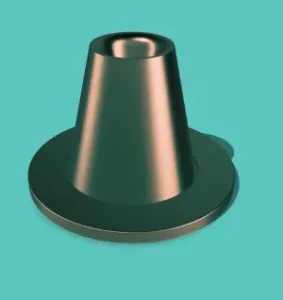 Egg stand in form of cone with saucer