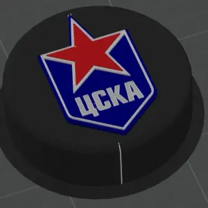 Шайба с логотипом ЦСКА(A puck with the CSKA logo)