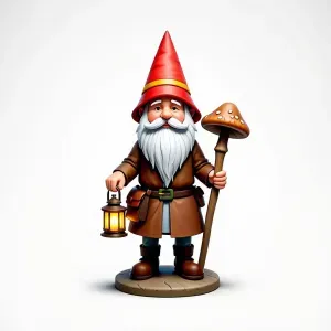 3886 Fairy Tale Gnome – Color Full-Body Figurine 3D STL