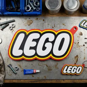 LEGO Logo Keychain – 4 Color / Single Color Option