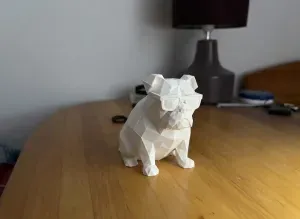 Low Poly Cool Bulldog in Sunglasses