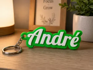 Porta-Chaves Personalizado com Nome – André | Keychain 3D