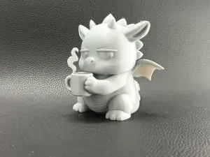 Grumpy Morning Dragon - Chibi Toy